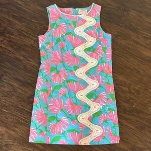 Lilly Pulitzer Kissue Pink and Green Floral Dress